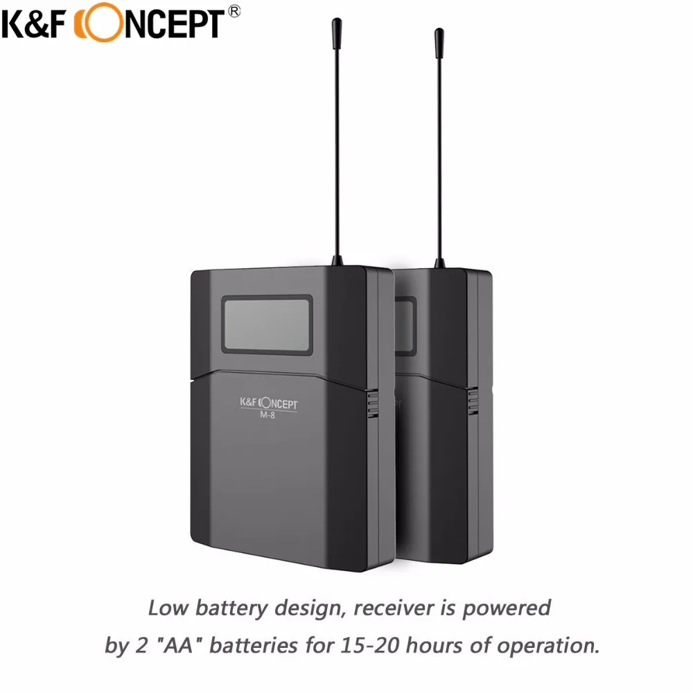 K & F CONCEPT 70M микрофон для камеры беспроводной петличный приемник + передатчик