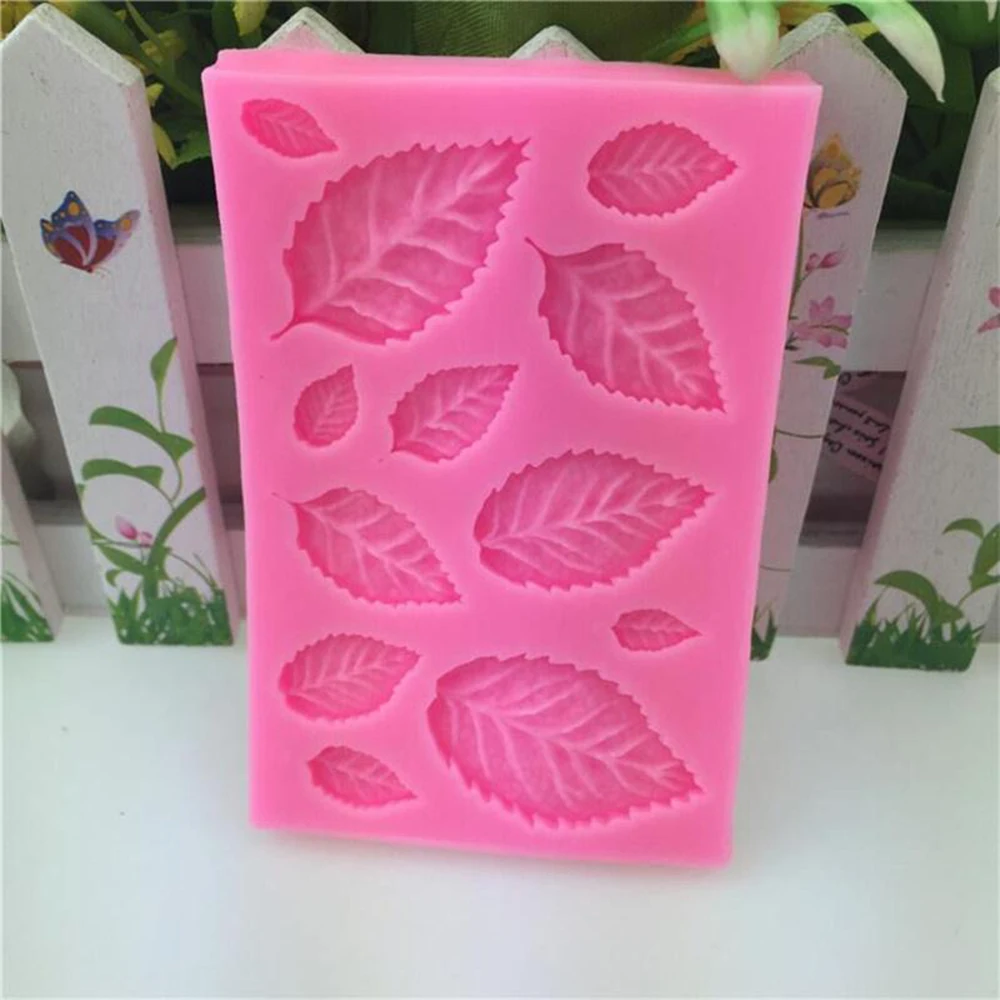 Наконечник для украшения тортов 1 шт листьев Силиконовая Форма Fondant mold торт