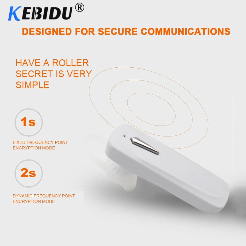 Миниатюрные Bluetooth наушники Kebidu с крючком стерео микрофоном беспроводная