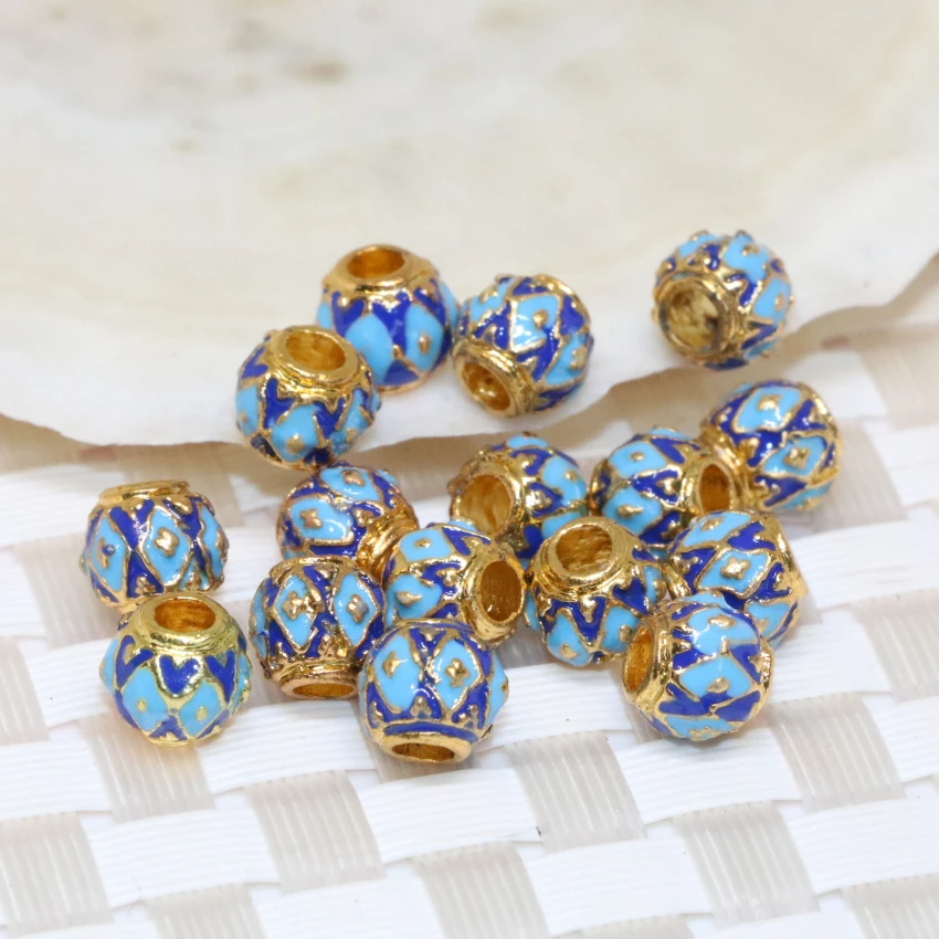 Круглые аксессуары в форме бочки 7*8 мм для ожерелий и браслетов сделай сам