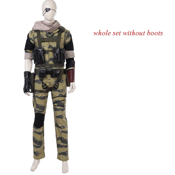 whole without boots Игра Metal gear Solid 5 косплей костюм мужской костюм змейки костюмы на Хэллоуин для мужчин полный набор игровой костюм для мужчин на заказ - Цвет: whole without boots