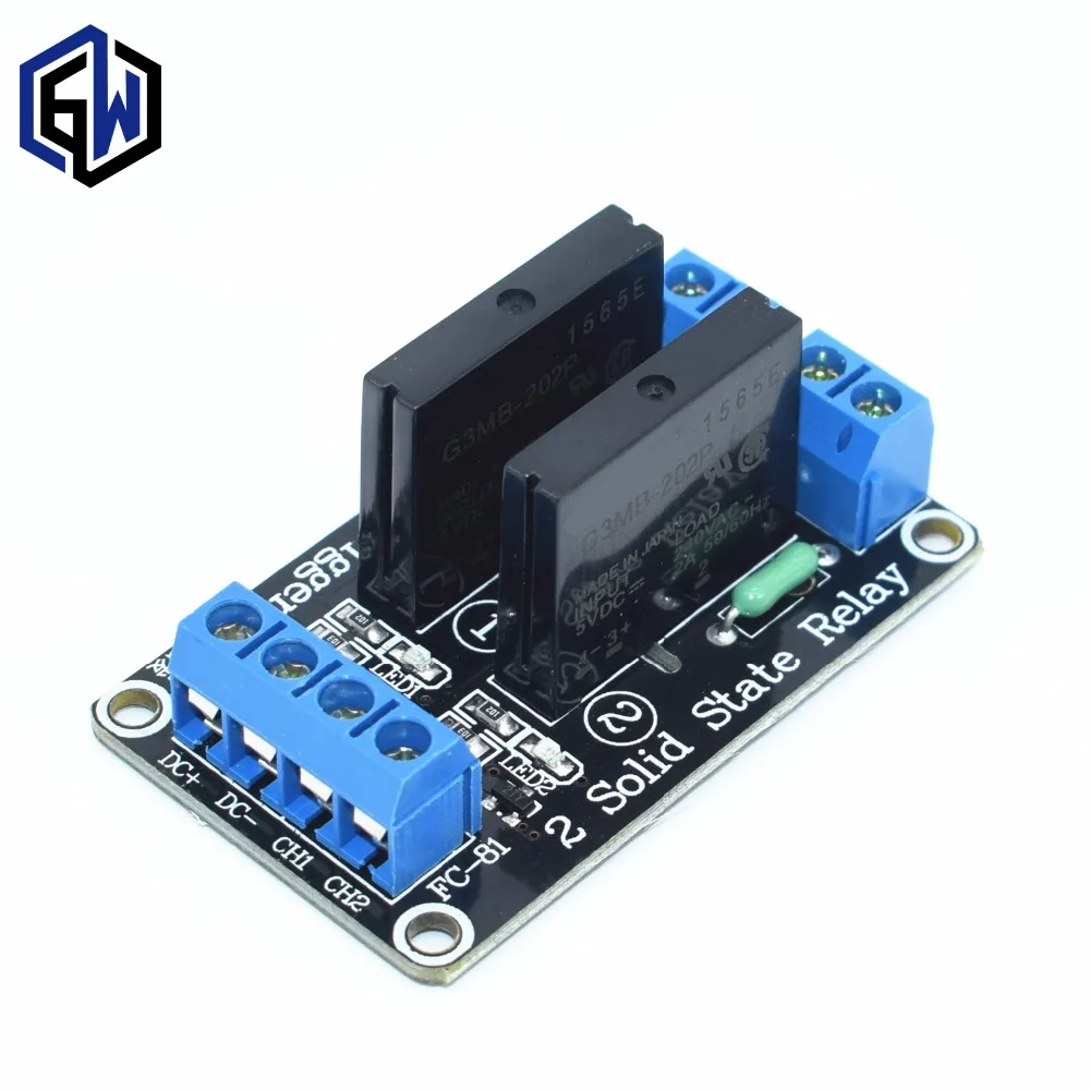5 в 2 канальный SSR низкоуровневый твердотельный релейный модуль 240 В А|relay module|module