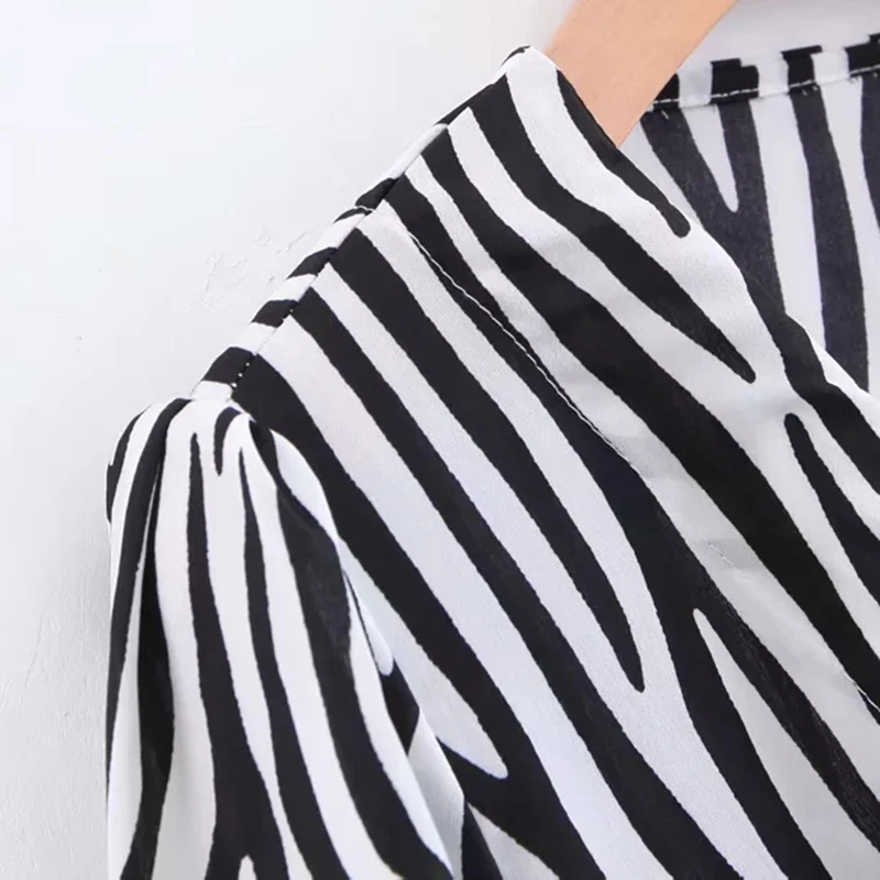 ZXQJ Новое Женское Платье с принтом животных летнее платье зебры винтажное на