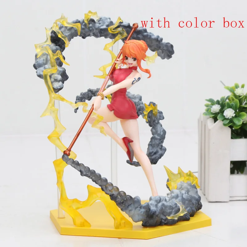8077 Nami box 16 см цельная фигурка Nico Flower Ver. Фигурка Nami One piece Аниме Коллекционная модель игрушки - Цвет: 8077 Nami box