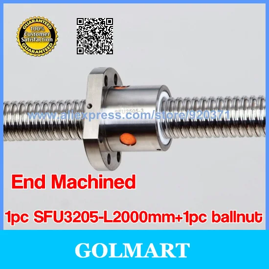 Rolled ballscrew guide SFU3205 length 2000mm with single RM3205 ball nut end machine | Обустройство дома