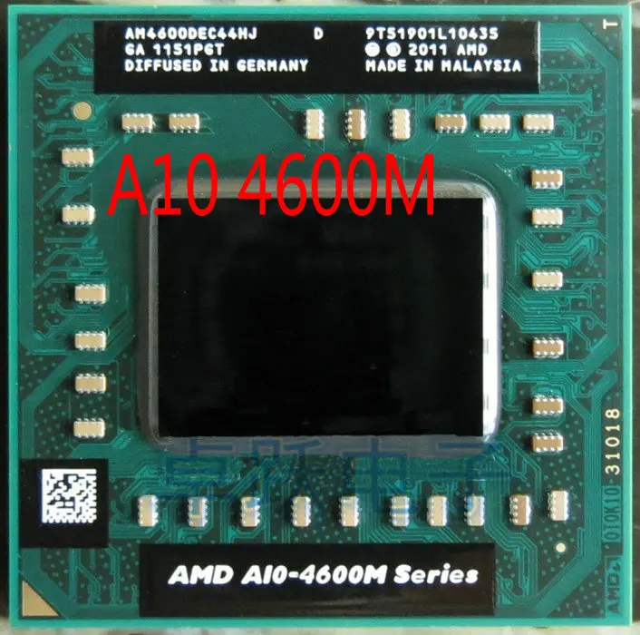 intel AMD ноутбук мобильный A10 4600M A10-4600m разъем FS1 ЦП 4M кэш/2,3 ГГц/четырехъядерный процессор