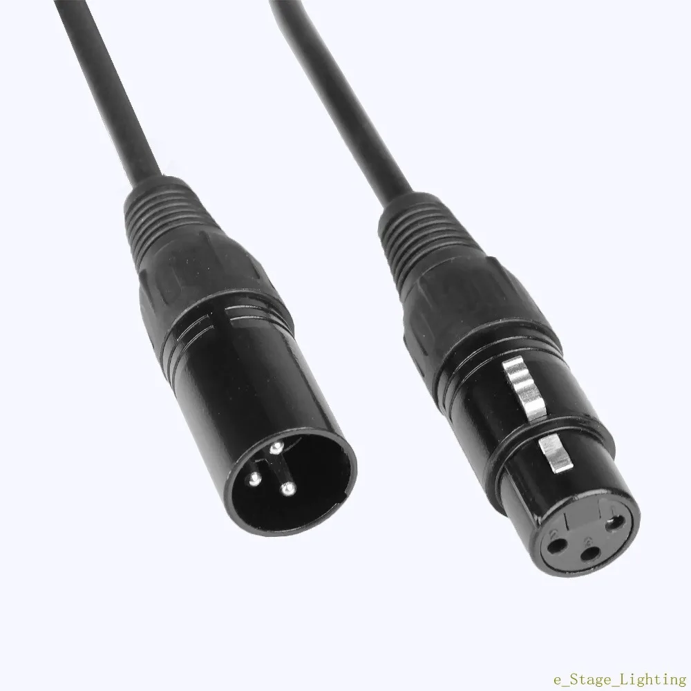 3-контактный 1 м 3 фута DMX кабель DJ сценисветильник световой XLR штекер-гнездо | Лампы