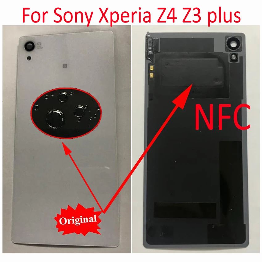 1 шт. оригинальная Задняя стеклянная крышка батарейного отсека Z4 для Sony Xperia Z3 + Plus