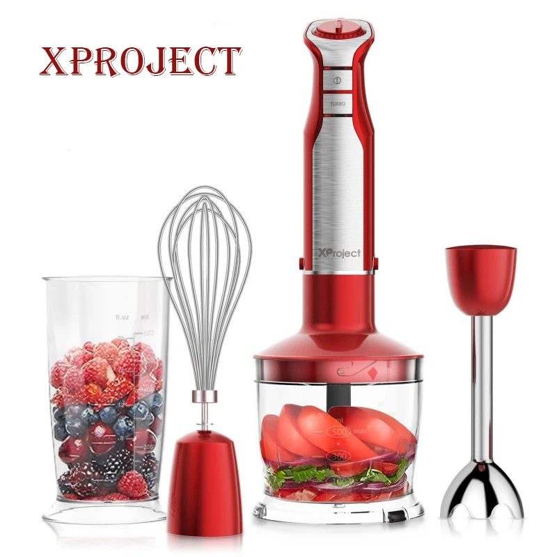 XProject 800 W 4 в 1 ручной блендер с 6 Скорость мощный Погружной для коктейлей Еда йогурт