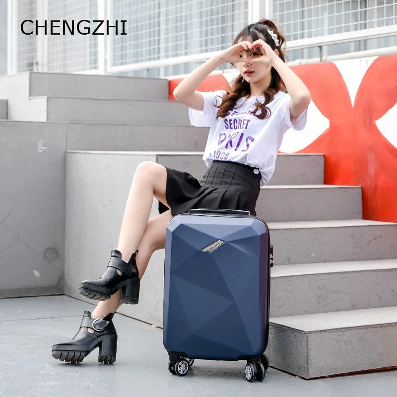 CHENGZHI ультралегкий чемодан на колесиках из АБС пластика длиной 20 дюймов и 24 дюйма