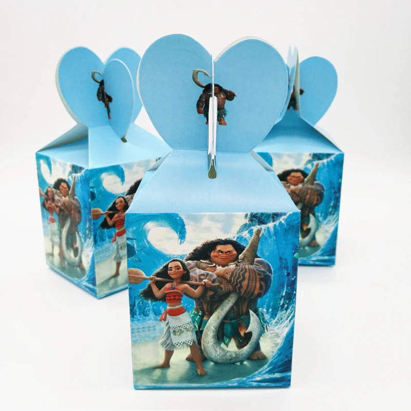 12pcs Ocean Moana Candy Box Paper Gift Bag Theme Kids Birthday Party Supplies Decoration | Дом и сад
