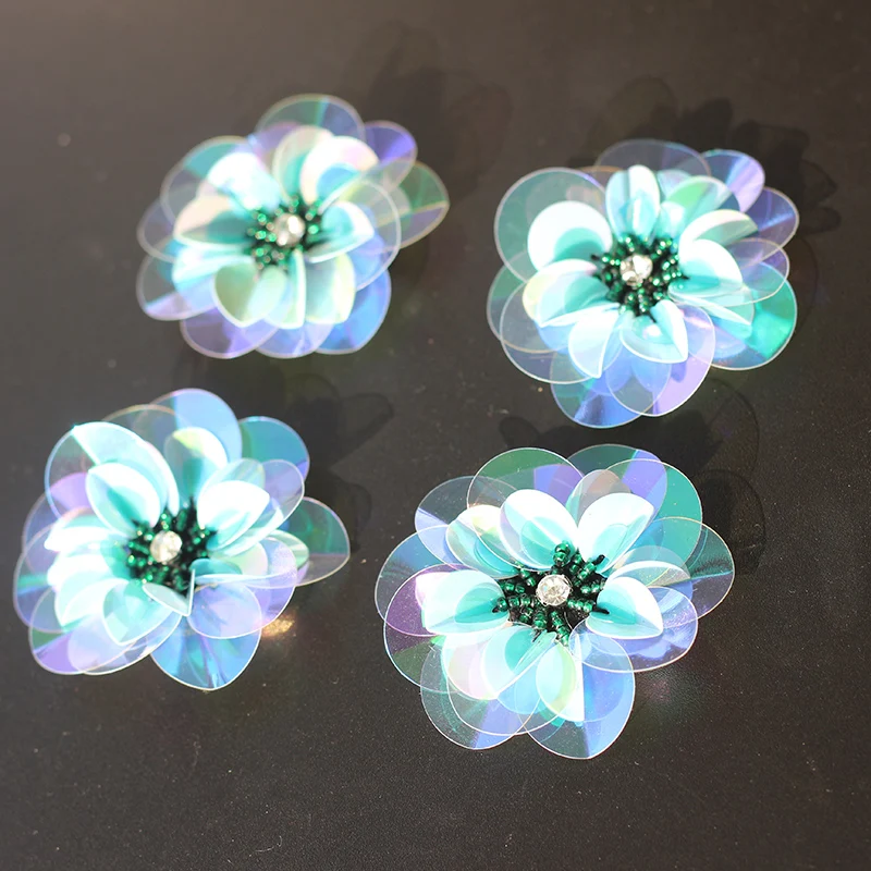 Большие синие цветы 51 мм 4 шт./лот аксессуары для ювелирных изделий серьги пластик