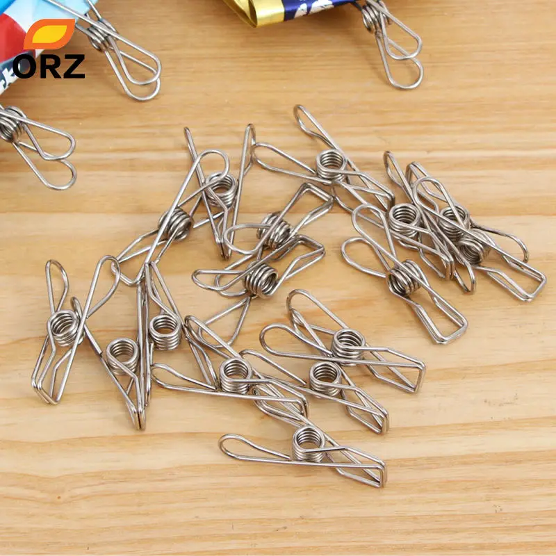 ORZ 5 шт. зажимы из нержавеющей стали Peg Clothspin папка бумага фото еда Прачечная Одежда