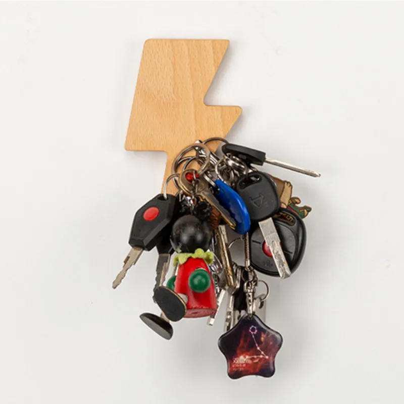 Креативный 6 образный деревянный ключ вешалка настенный крюк деревянные крючки