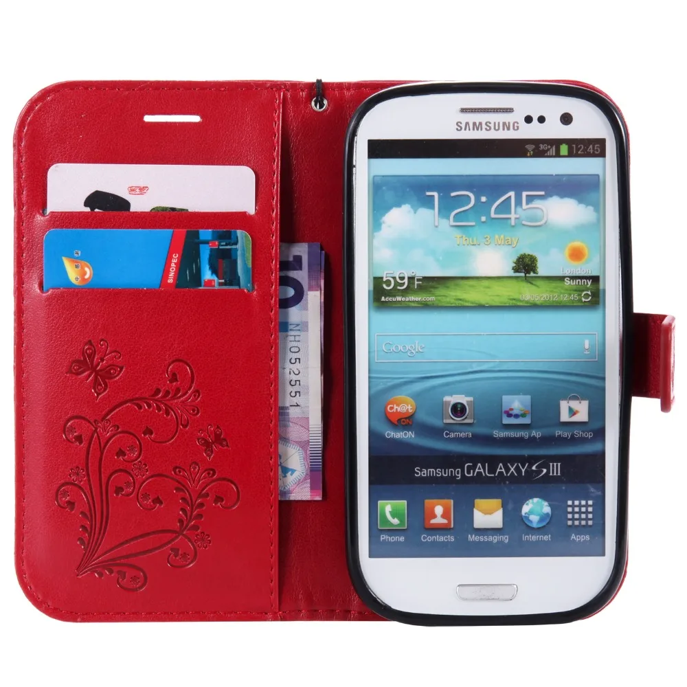 Чехол бумажник для телефона Samsung Galaxy S3 I9300 Neo из высококачественной мягкой
