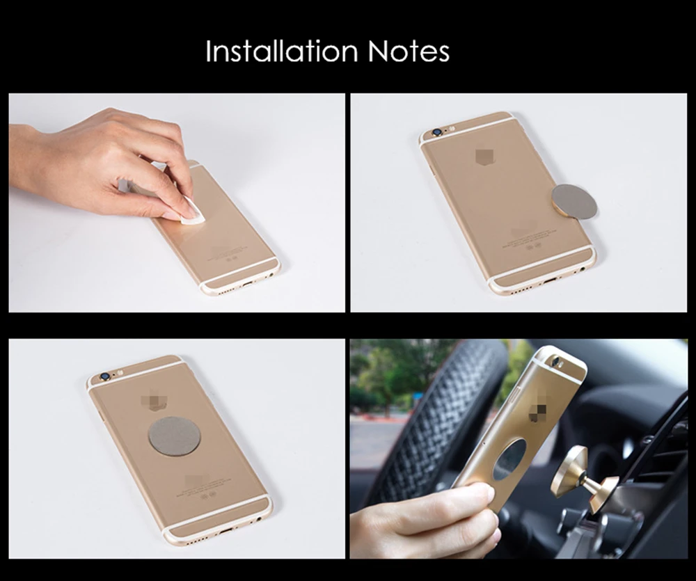 Автомобильный магнитный держатель мобильного телефона для IPhone 6 7 8 X Xs Xr Plus huawei P20