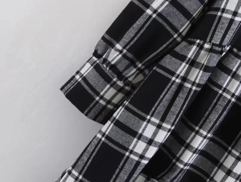 Women Long Sleeve Short Front Back Tunic Plaid Shirt Checked Blouse For Ladies Camisa Mujer Femme Clothing Blusas Feninimas |