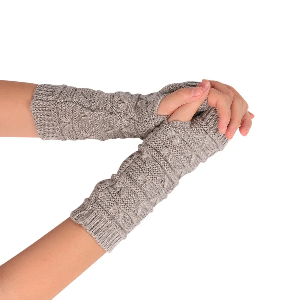 Womail Fashion Несколько цветов Трикотажные Arm Пальцев Зимние перчатки унисекс мягкие теплые варежки jan30/P fed30