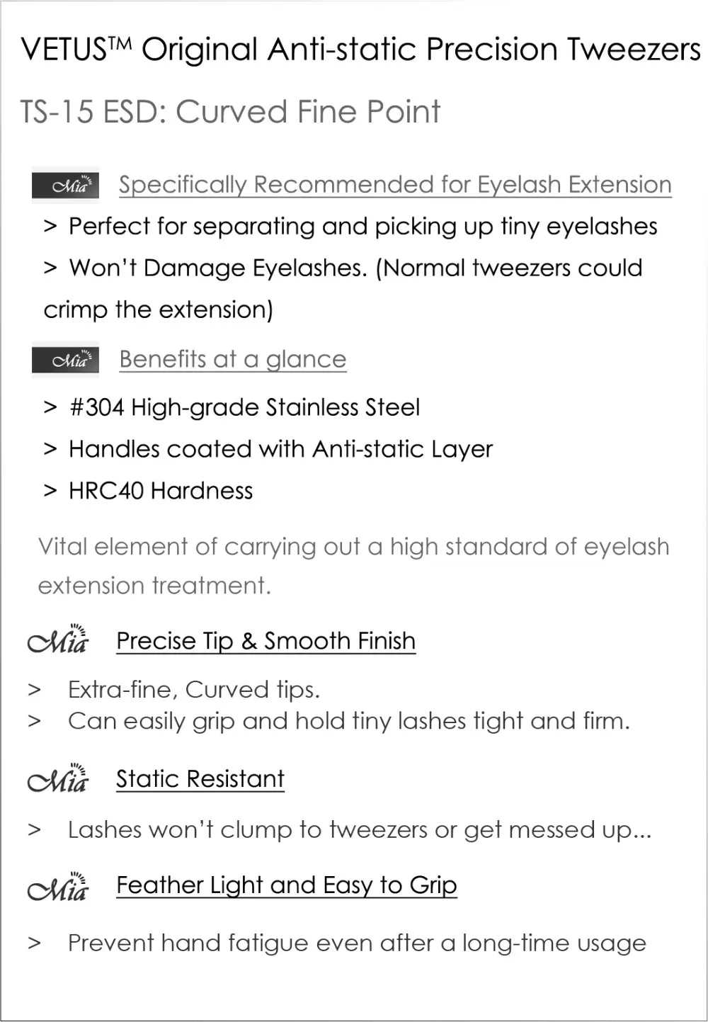 VETUS ESD 15 изогнутые точные тонкие пинцеты для наращивания ресниц | Красота и