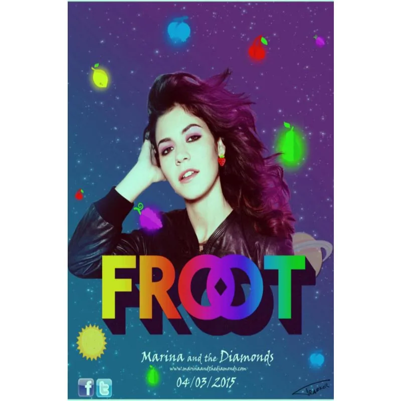 Froot Марина и бриллиантов холст ткань тканевый плакат изготовленный на заказ