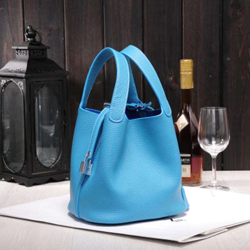 Сумка тоут в форме бочонка женская сумка ручной работы из 2018 натуральной кожи