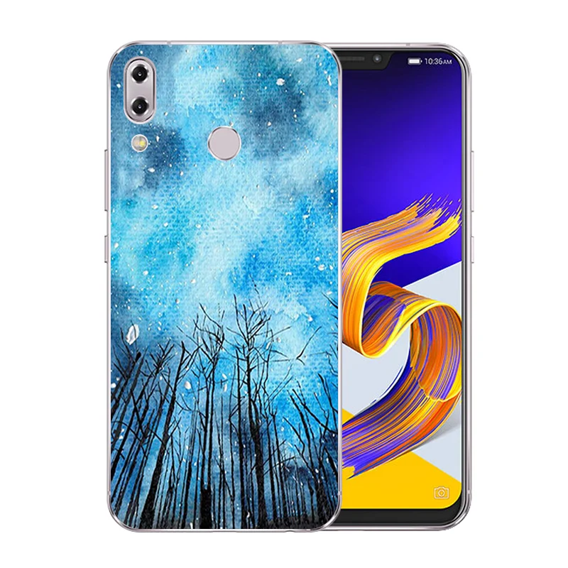 6 2 дюйма для Asus Zenfone 5z ZS620KL/5 ZE620KL роскошный чехол с узором ночного неба Прозрачный