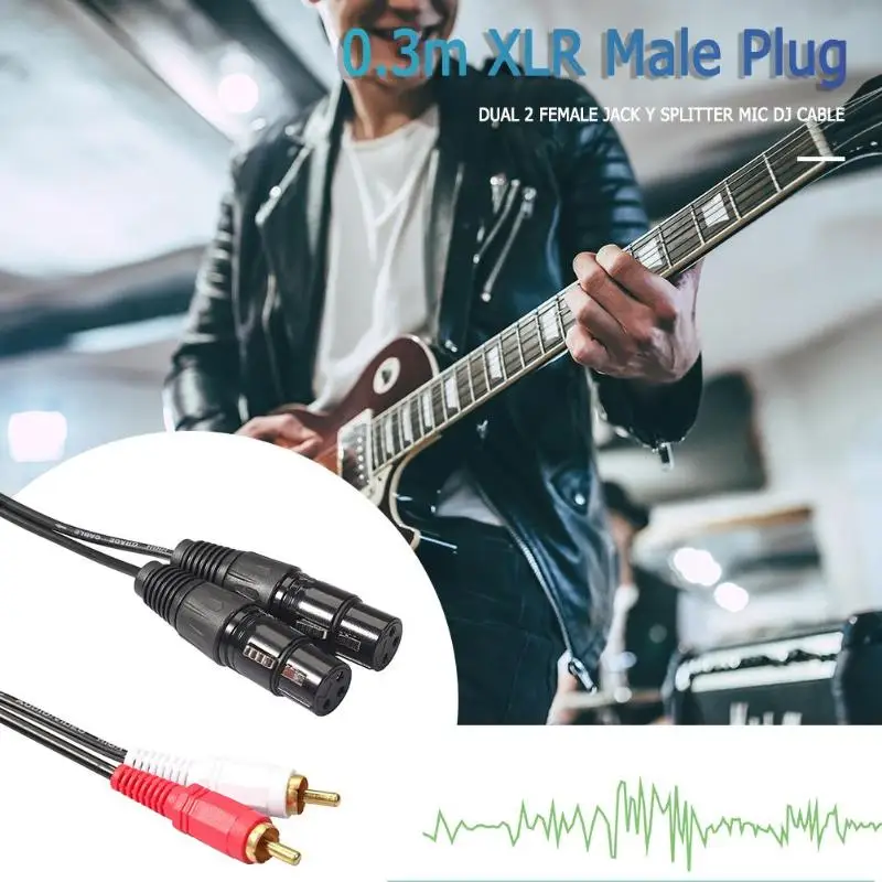 1 5 м футов стерео аудио кабель двойной RCA штекер на XLR Женский Для миксера