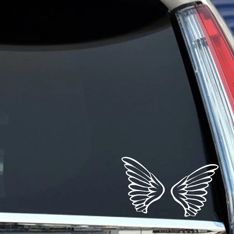 YJZT 16.6*9.3CM Beautiful Smart Cute Fairy Angel Wings Car Sticker Silhoutte Decal Black/Silver Covering The Body C20-1499 | Автомобили и
