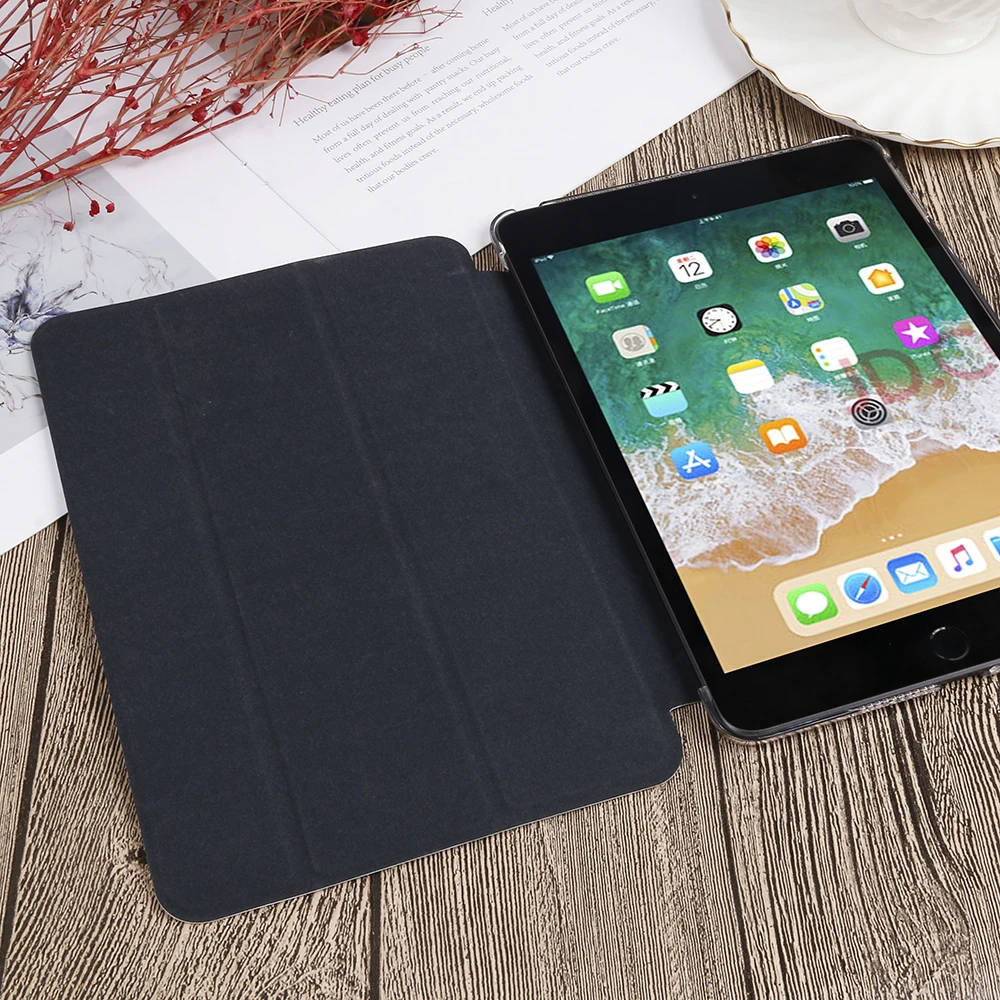 Окрашенный чехол для iPad Mini 1 2 3 7 9 'откидной Чехол-подставка из искусственной