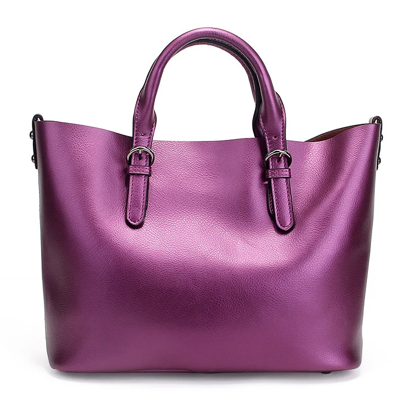 

LUYO Brand Genuine Leather Bags Large Capacity Shopping Designer Handbags High Quality Tote Women Shoulder Bags Laptop Female