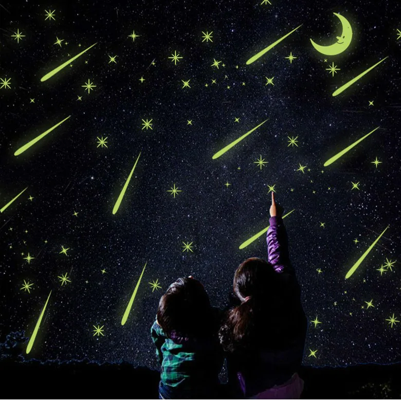 Метеоритный дождь наклейки на стену светящиеся звезды домашняя наклейка