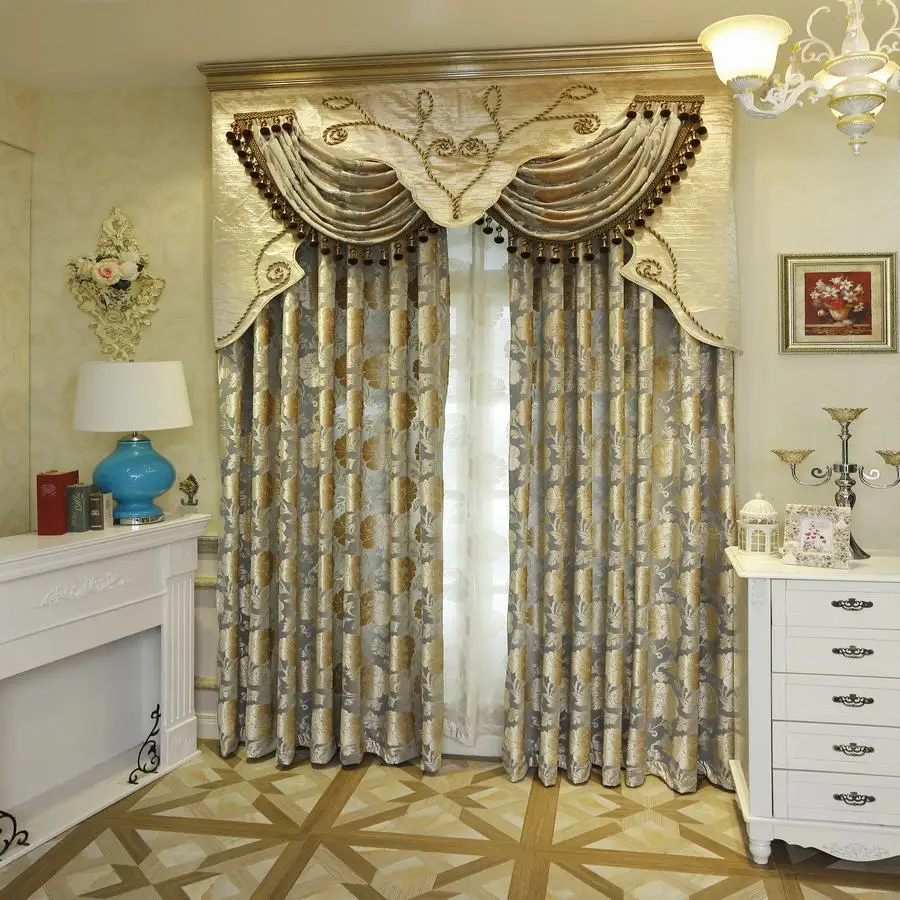 Высококачественная Европейская работа жаккардовые вязаные окна затемненные