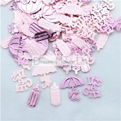Pink mix 25 г(1000 шт) День рождения синий/розовый цвет смесь посыпать конфетти свободные блестки раззноцветные часы Свадьба Ремесло детей DIY Аксессуары - Цвет: Pink mix