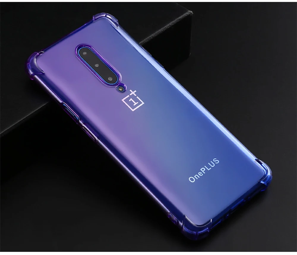 Чехол для oneplus 7, прозрачный, милый, градиентный, тонкий, TPU, чехол для телефона, усиленные углы, противоударный, защитный чехол для oneplus 7 pro