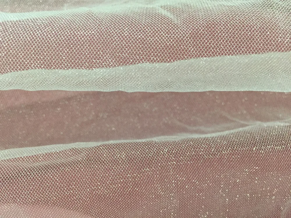 Новая блестящая Мягкая сетчатая Тюлевая ткань шириной 170 см цвета слоновой кости