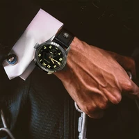 relogio masculino agelocer automatic watches men luminous mechanical watch mens clock leather strap 100m water resistance