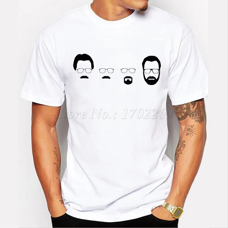 Мужские футболки с принтом Эволюция Вальтера коротким рукавом | Мужская одежда