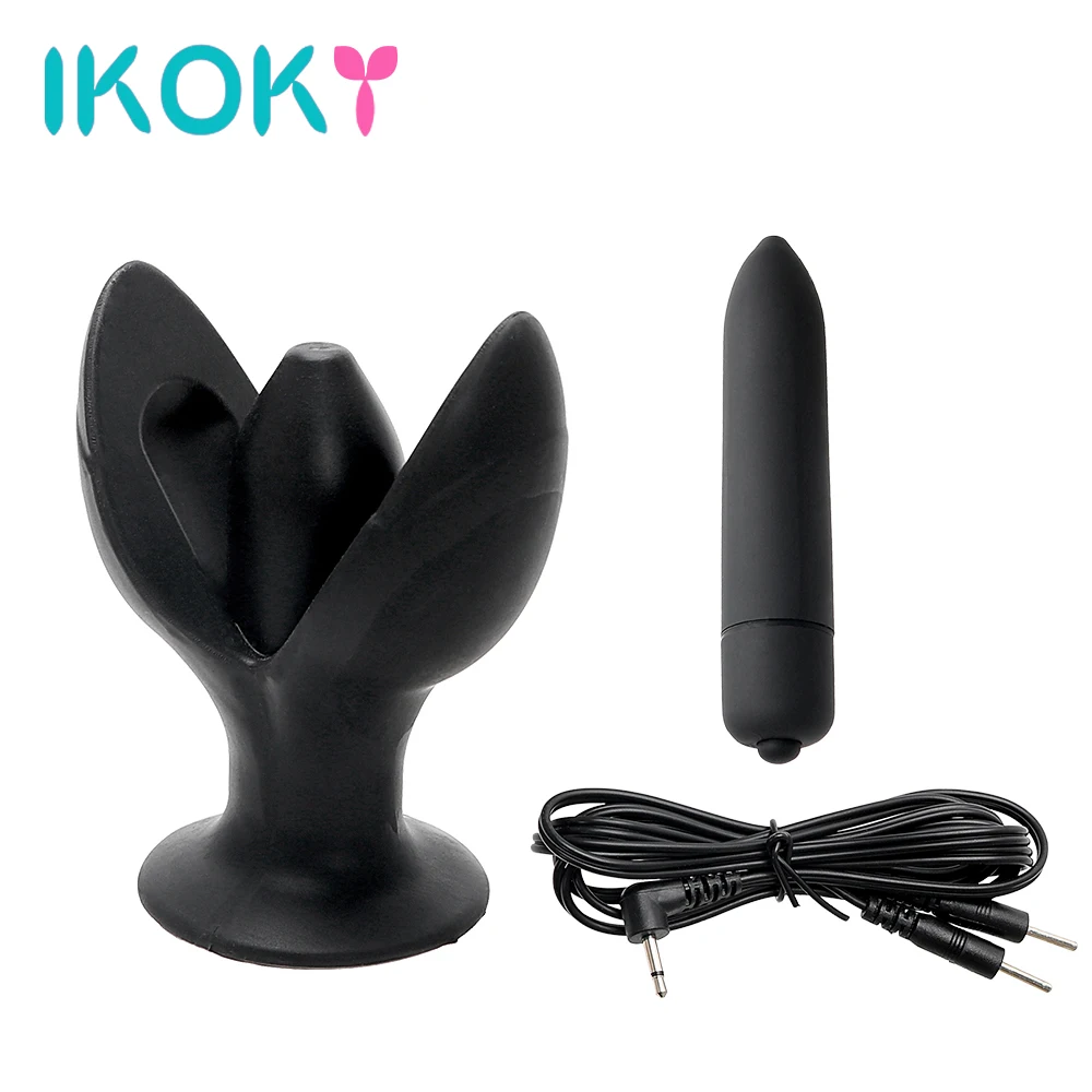 IKOKY интимные игрушки для женщин Анальная пробка вибратор открывающаяся
