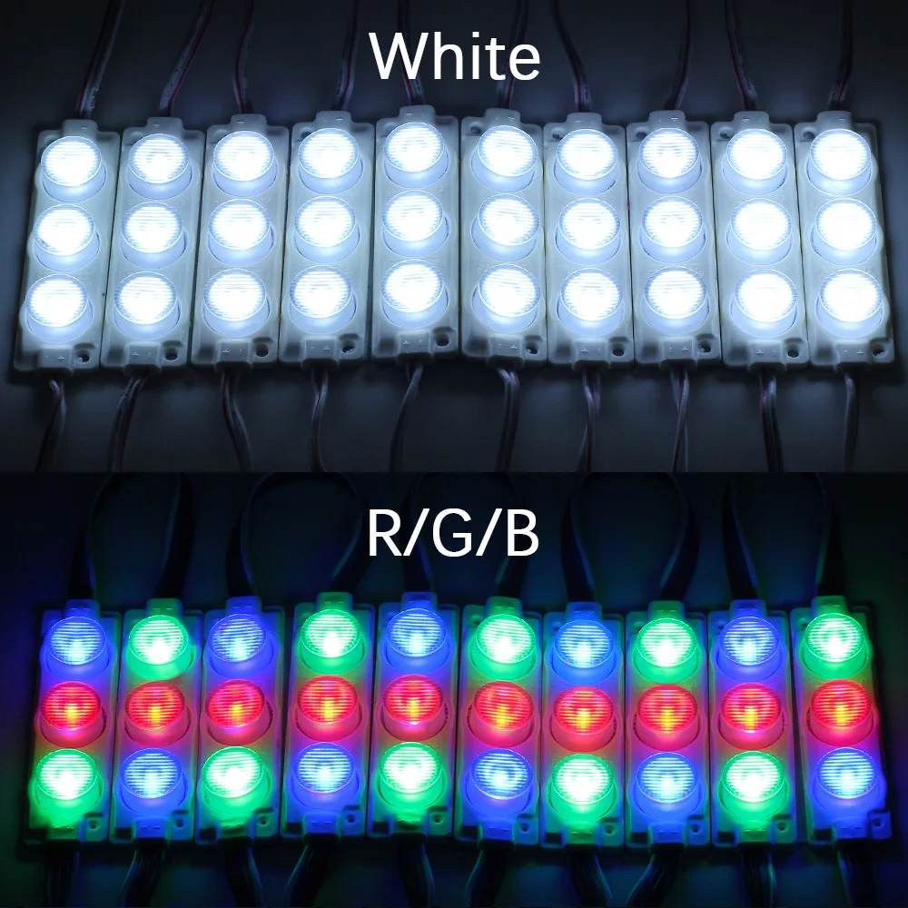 SMD3030 светодиодный модуль RGB свет 3 светодиода/шт. 10 шт./лот и белый для украшения DIY