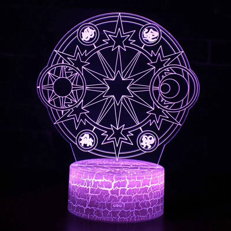 

Mysterious magic array theme 3D Lamp LED night light 7 Color Change Touch Mood Lamp Christmas present Dropshippping