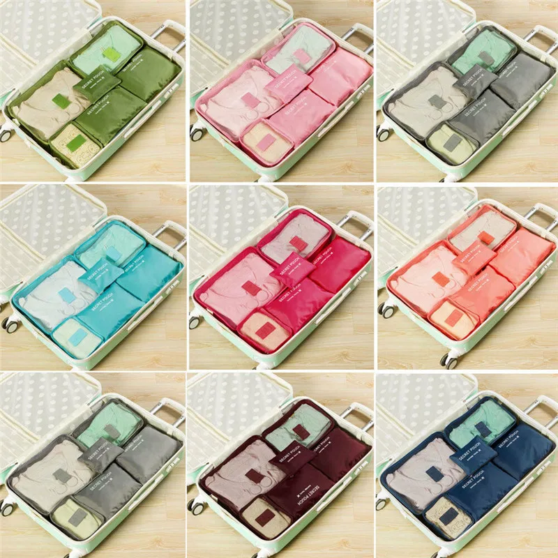 Набор из 6 предметов дорожная сумка для хранения водонепроницаемый куб упаковки