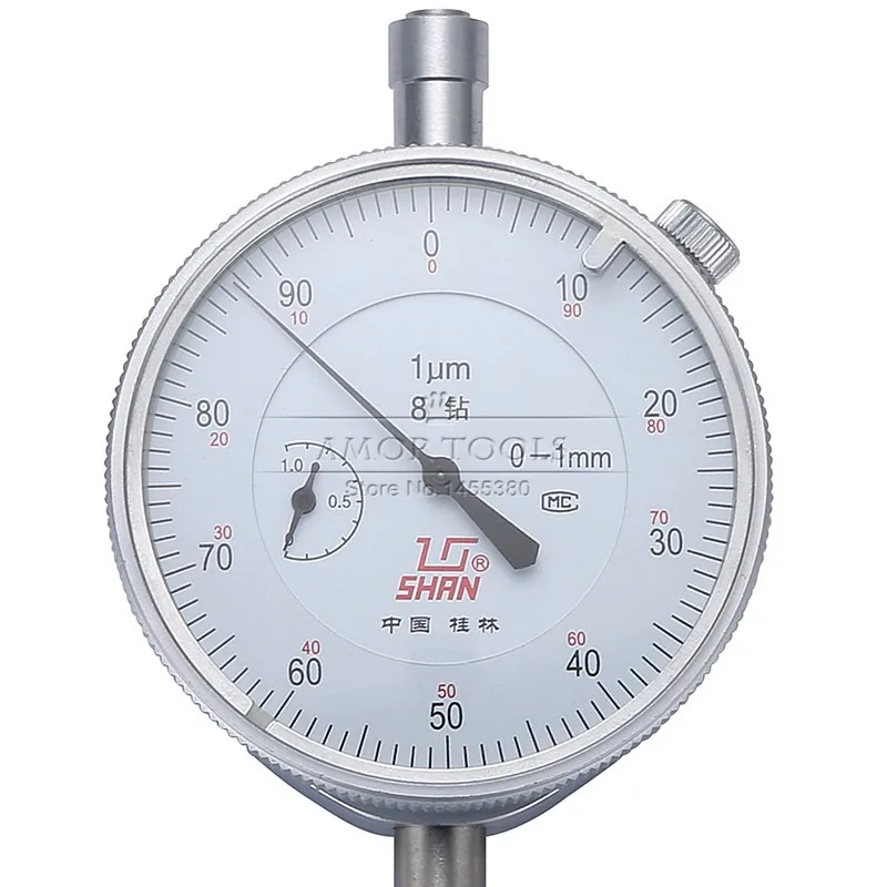 SHAN Dial Indicator 0-1 мм/0,001 мм контрольные индикаторы циферблата ударопрочный микрометр штангенциркуль, измерительные инструменты