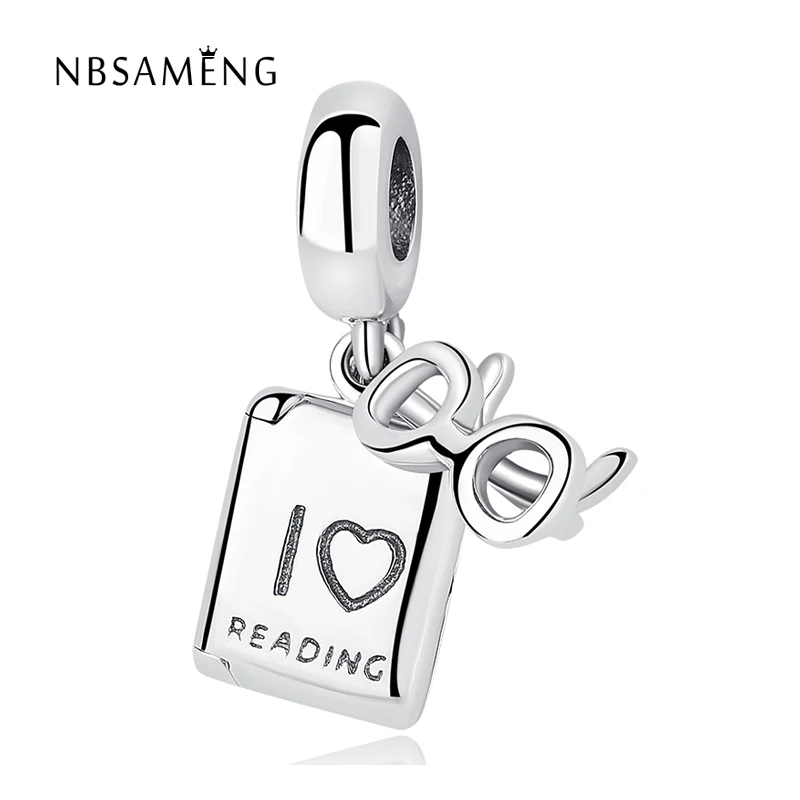 Оригинальные серебряные бусины 925 пробы кулон с надписью I Love оригинальные