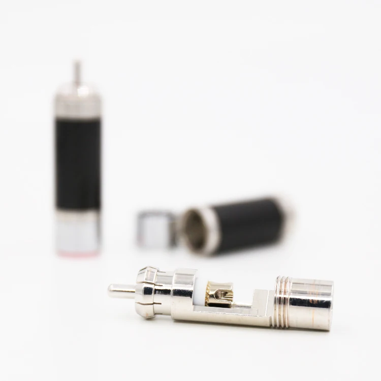 Hi Performacne RCA R007R высококачественный Rhodium разъем End Без припоя углеродное волокно