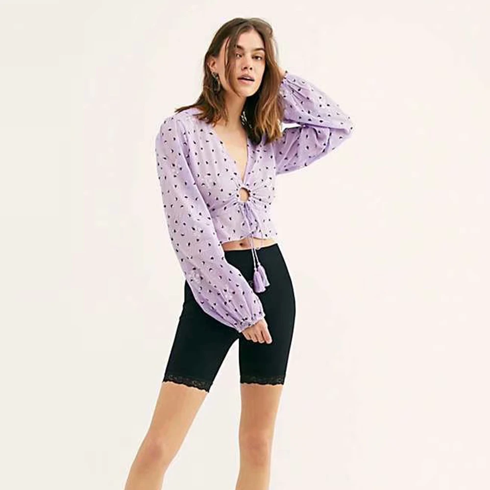 Linjiashop Винтаж Для женщин топы хлопок вышивка фиолетовый желтый пикантные летние укороченный топ блогер рекомендуем Стиль Vestidos