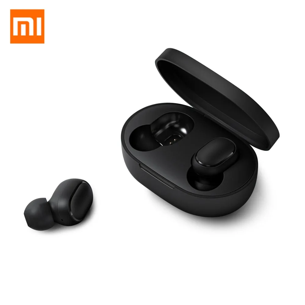 Самые дешевые Xiaomi Redmi AirDots True Беспроводные Bluetooth 5,0 наушники DSP шумоподавление гарнитура с микрофоном наушники TWSEJ04LS