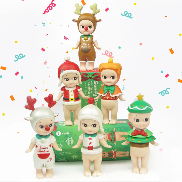 6 шт./лот Рождественская серия мини фигурка Сонни ангела набор Kewpie детские куклы