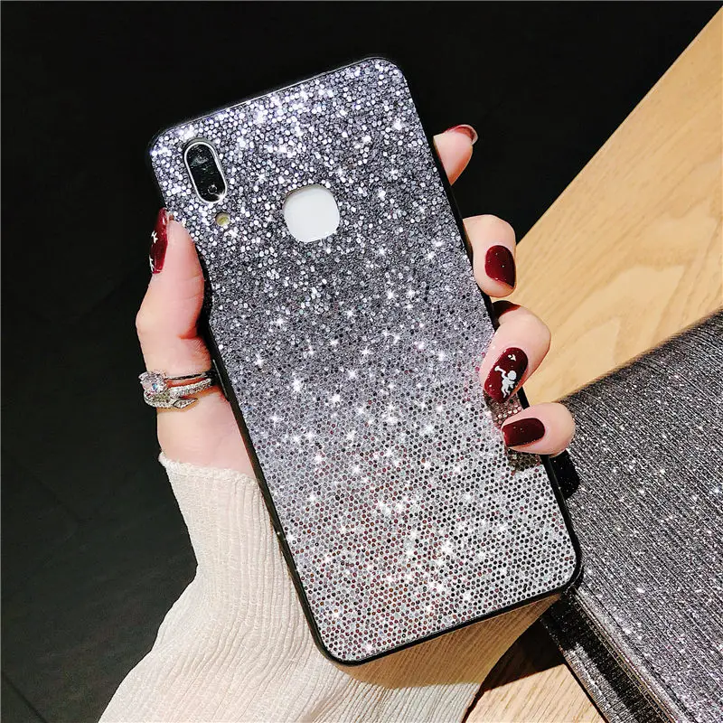 Sequin Gradient Glitter Bling Case For Vivo X7 X9 X20 V7 Plus X21 Nex UD X23 V11 V11i Z1 Y85 Y66 V9 Silicone shockproof Cover |
