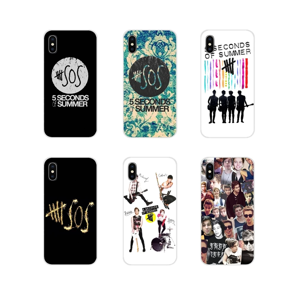 5 sos seconds of summer 5sos аксессуары чехол для телефона Xiaomi Mi4 Mi5 Mi5S Mi6 Mi A1 A2 5X 6X 8 9 Lite SE Pro Max Mix 2