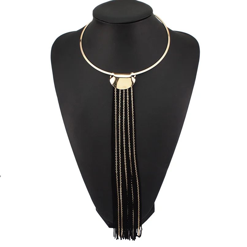 Gold Necklaces MANILAI крученое металлическое ожерелье из сплава колье ожерелье s для женщин трендовая Длинная цепочка металлическая массивная Подвеска Ожерелье ювелирное изделие - Окраска металла: Gold Necklaces